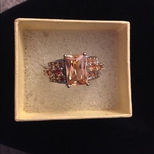 Morganite stone size 8 sterling